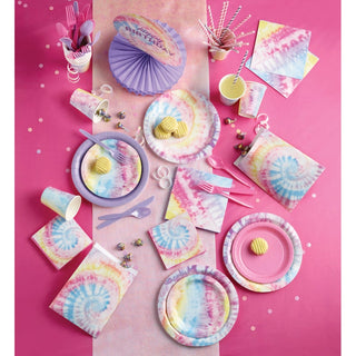 Tie Dye Party Dessert Plate