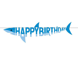 Shark Party Birthday Banner