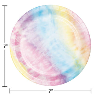 Tie Dye Party Dessert Plate