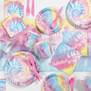 Tie Dye Party Dessert Plate