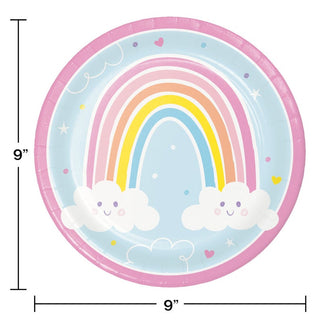 Happy Rainbow Dinner Plates