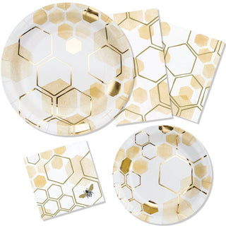 Honeycomb Bee Stemless Wine Glass