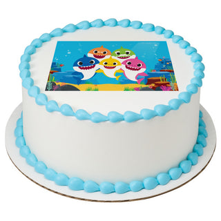 Baby Shark Family Edible Image