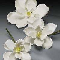 Gum Paste Flowers - Cake Topper - Magnolia 3 Piece