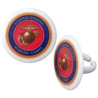 Marine Corps Cupcake Toppers/Party Favors 12 CT