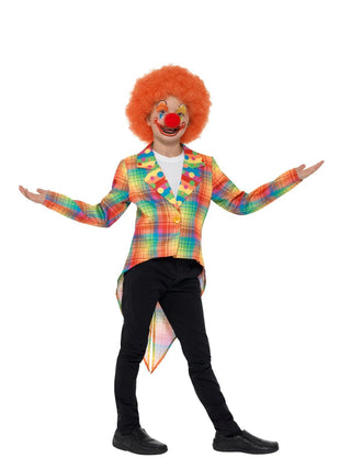 Neon Clown Tailcoat Kids Costume