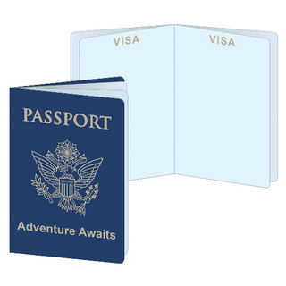 Passport Decorations/ 4 Pieces