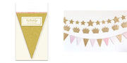 Mind's Eye Pink & Gold Pennant Banner - 8'