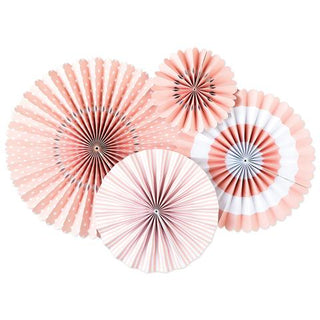 Paperlove Party Fans - Ballet Pink - 4 Count