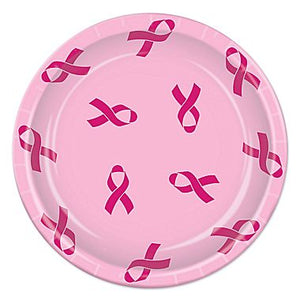 Breast Cancer Awareness Plates 9 inch/8 Count