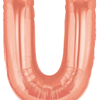 Rose Gold Letter balloon  "U"  40 inches.