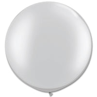 Large Round Silver Balloons