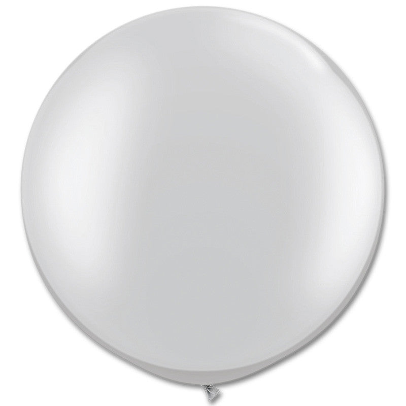 Large Round Silver Balloons