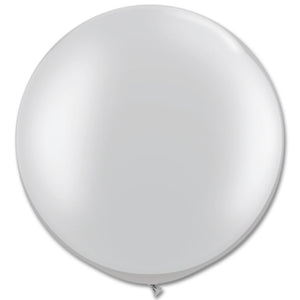 Large Round Silver Balloons