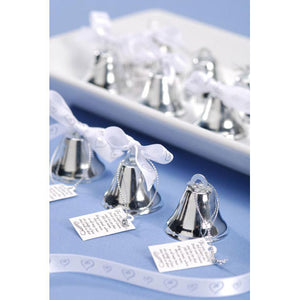 Silver/White Wedding Bridal Bells Favor