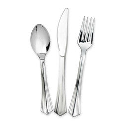 Plastic Silverware - 18 Count - Silver