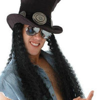 Slash Guitar Rock Star Deluxe Wig & Hat
