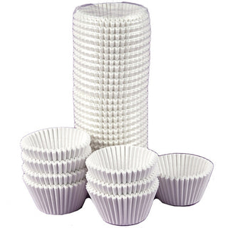 White Fluted Paper Baking Cups - Cupcake Liners - Standard Size/ 500 Count