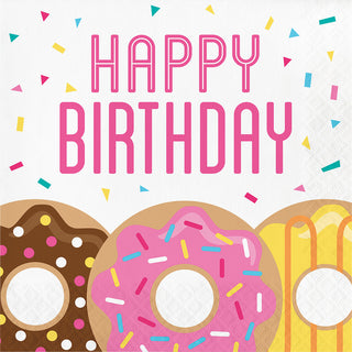 Fun Donut Party Birthday Luncheon Napkins