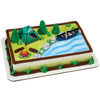 Fireside Camping and Canoe Tent Cake Topper Kit