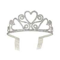 Silver Glitter Princess Tiara Crown