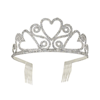 Silver Glitter Princess Tiara Crown