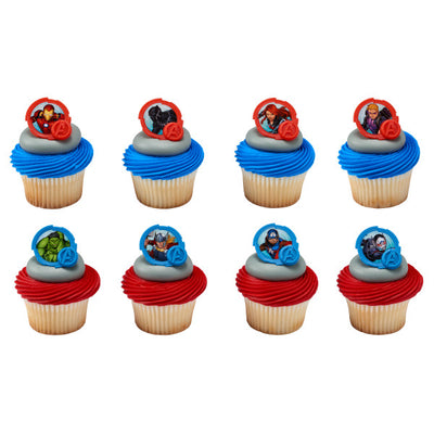 Avengers Cupcake Rings 16 Pack