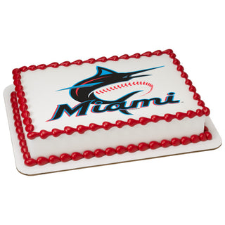 Miami Marlins Edible Image Cake Topper