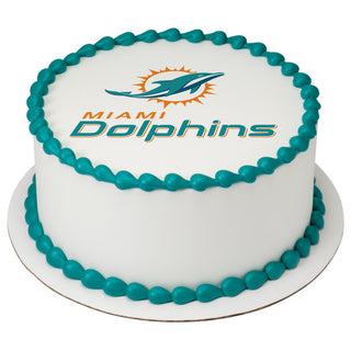 Miami Dolphins Edible Image Cake Topper